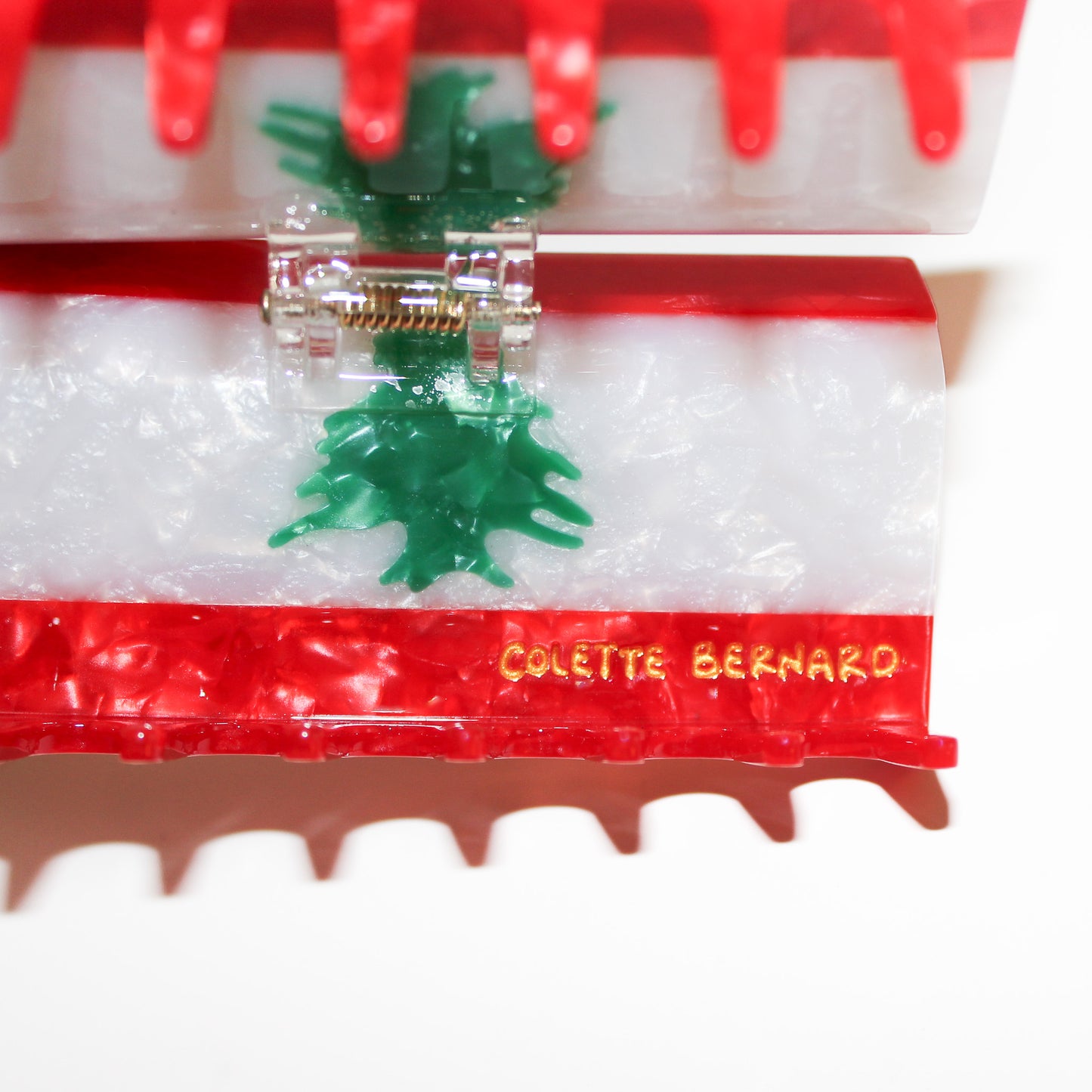 Lebanon Flag Hair Claw