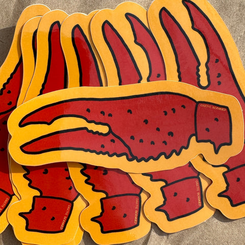 Crawfish Claw Sticker (Red)