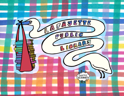 Lafayette Public Library Sticker PREORDER - 100% of proceeds go to Laf. Public Library!