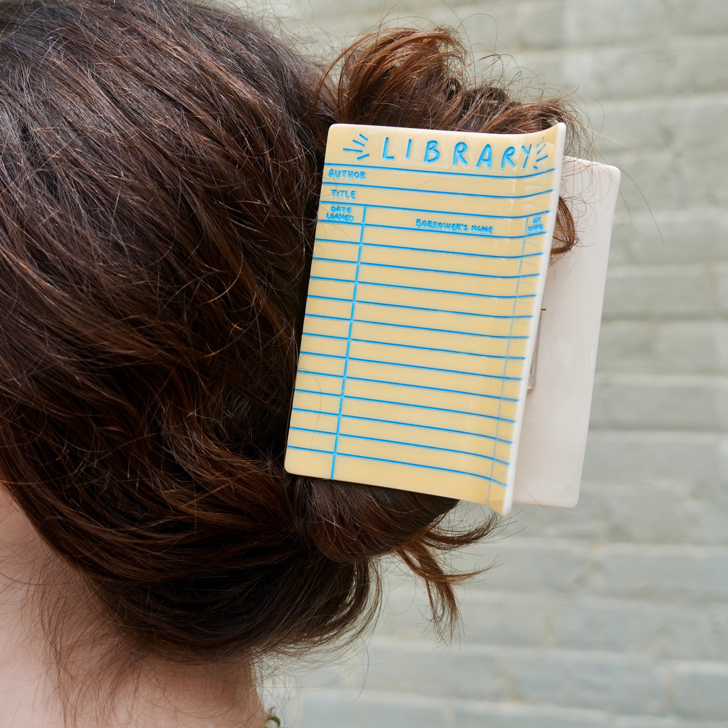 Library Card Hair Claw