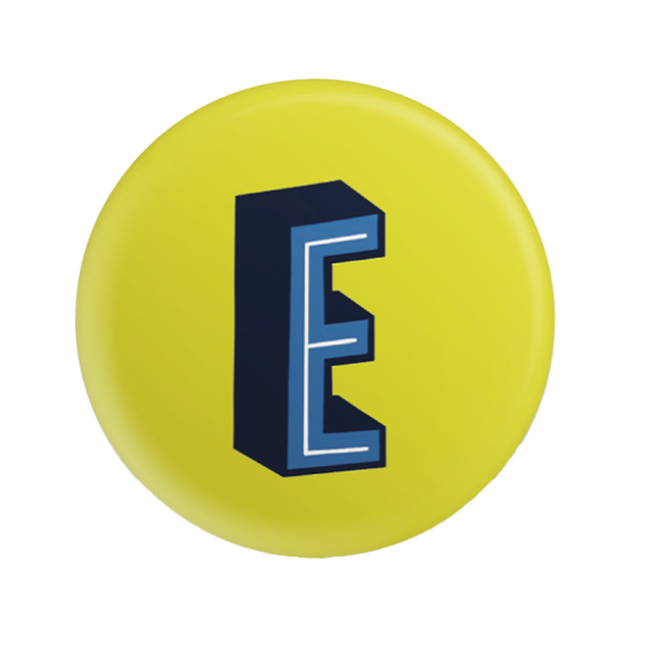 Letter E Button – artistcolette