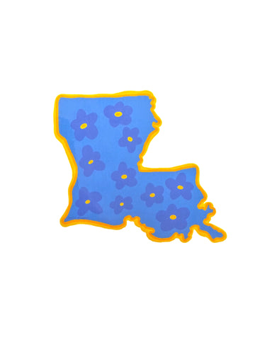 Floral Louisiana Sticker