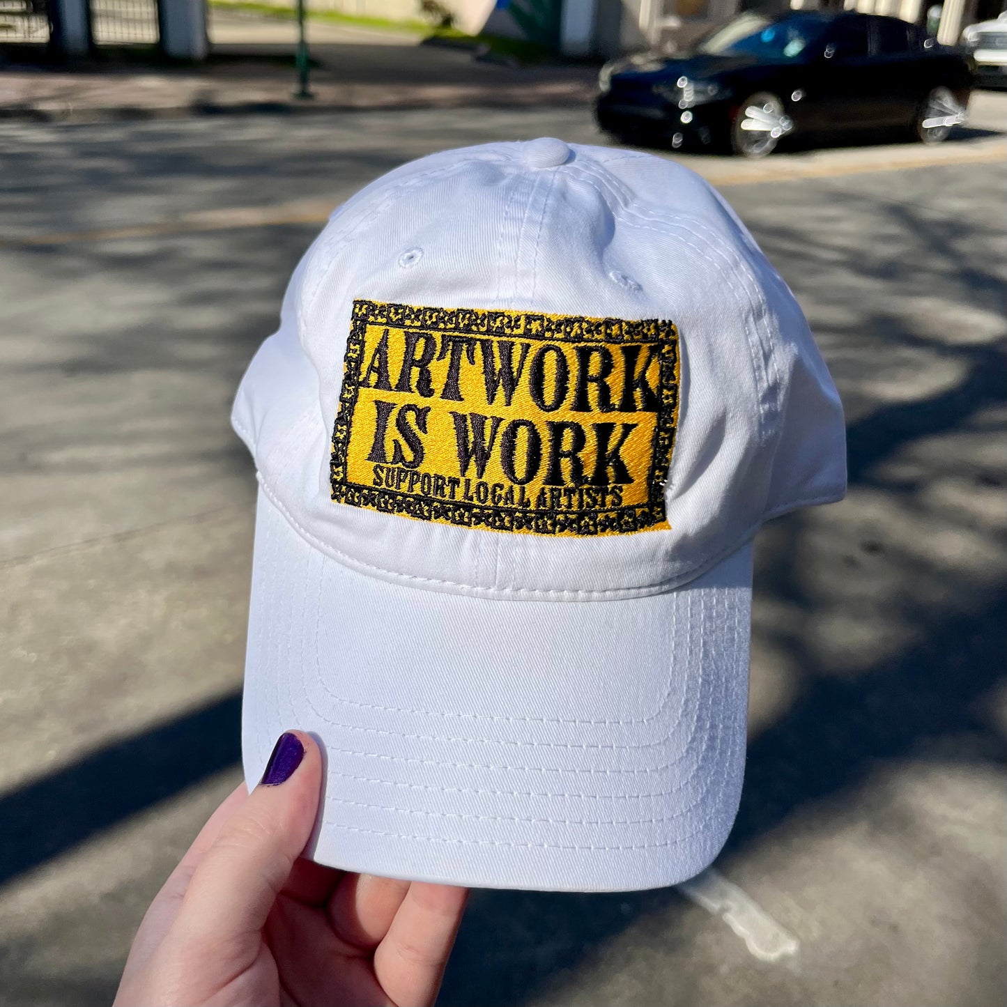 Artwork Is Work Embroidered Hat