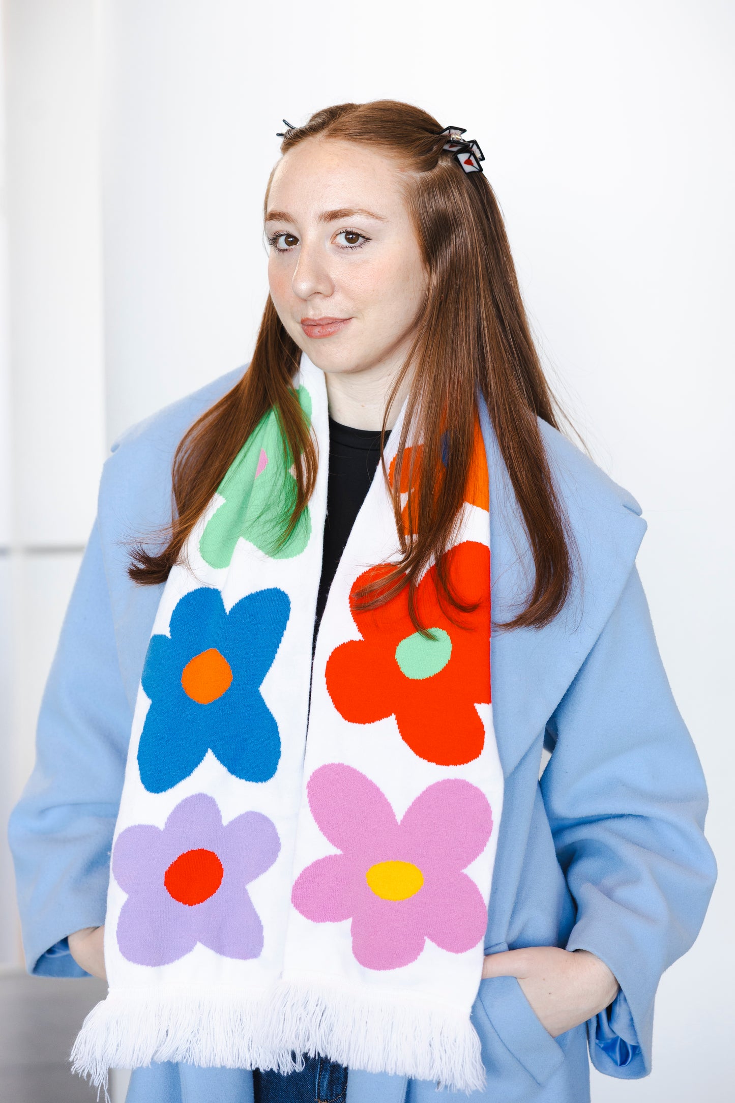 Flower Power Scarf (White)