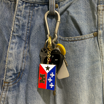 Acadiana Flag Keychain