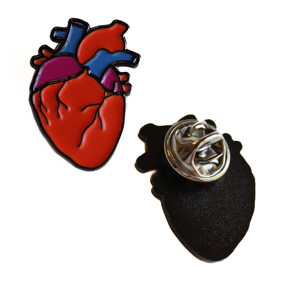 Anatomical Heart Enamel Pin – artistcolette