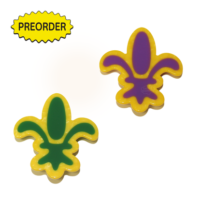 Mardi Gras Fleur De Lis Clips PREORDER