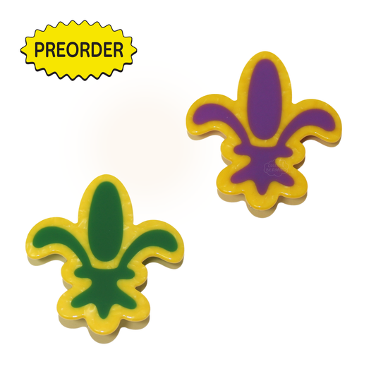 Mardi Gras Fleur De Lis Clips PREORDER