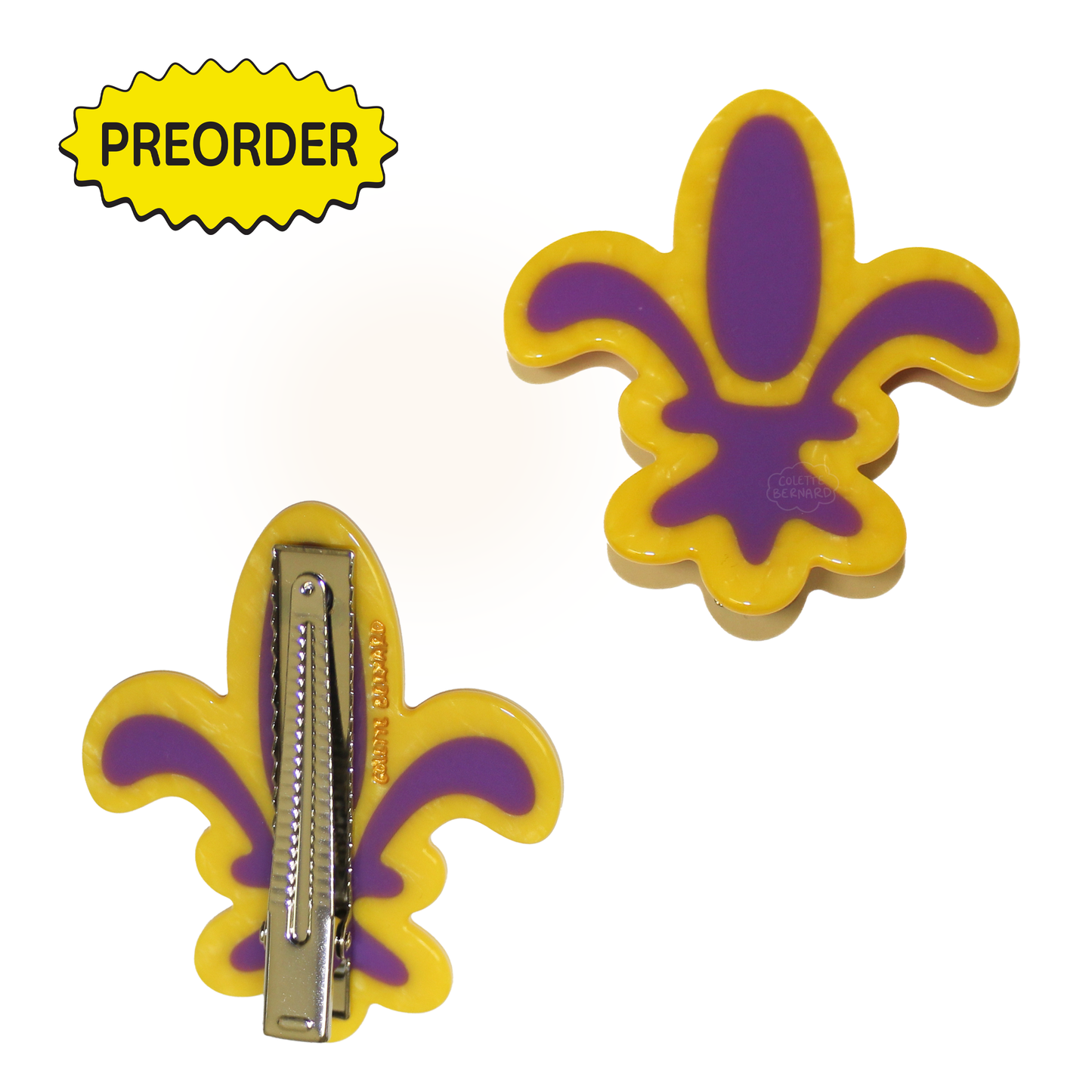 Mardi Gras Fleur De Lis Clips PREORDER