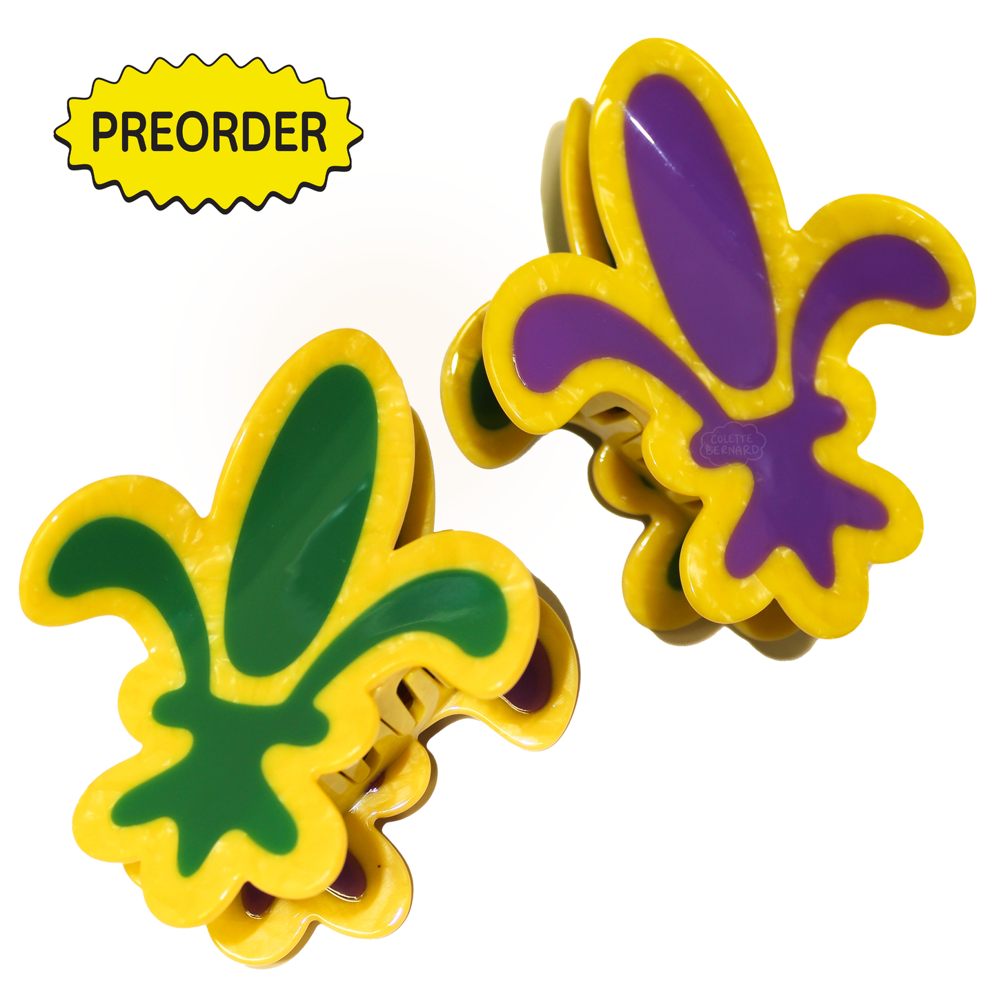 Mardi Gras Fleur de Lis Claw PREORDER