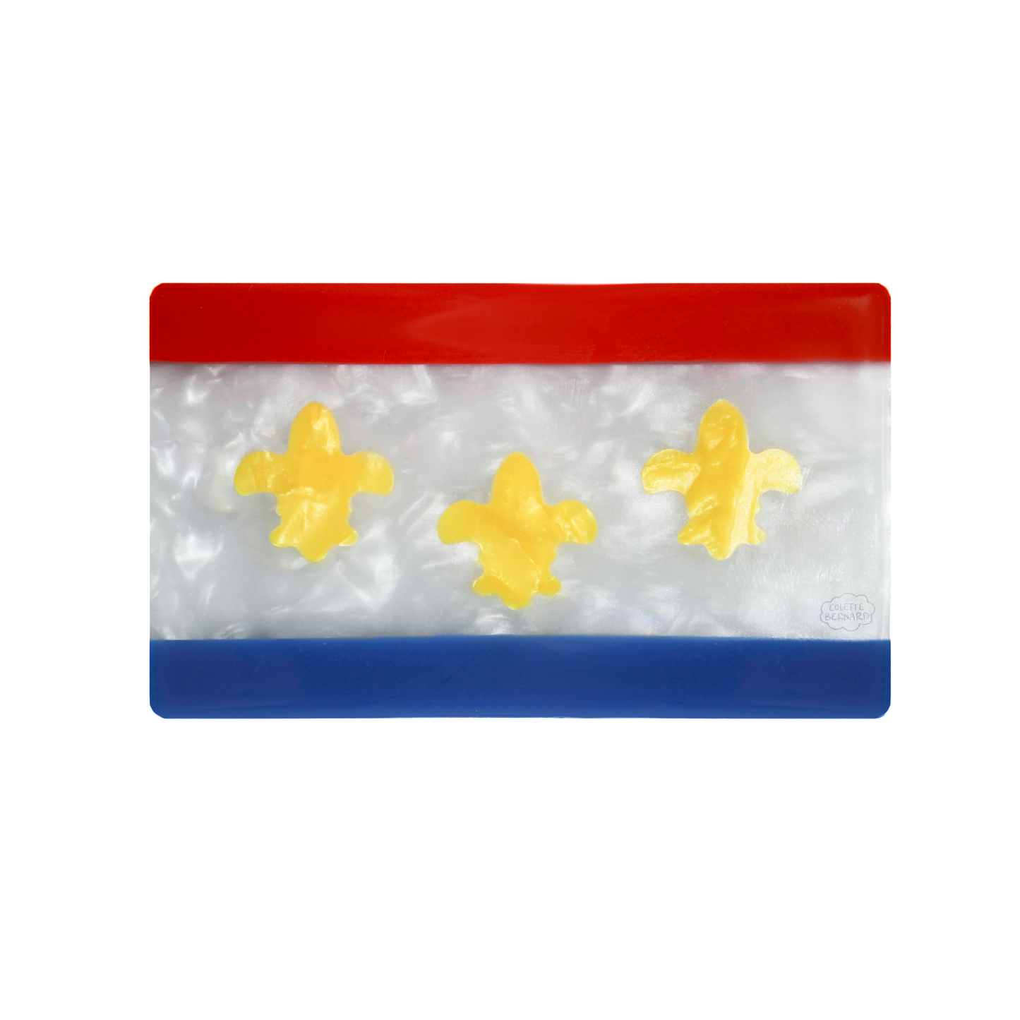 New Orleans Flag Hair Clip