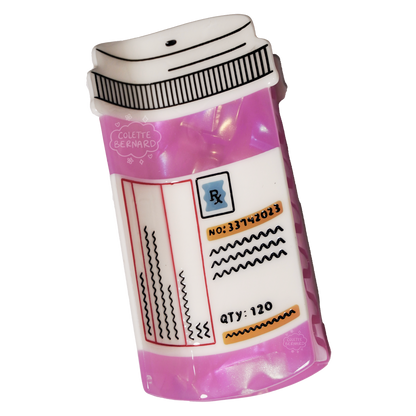 Pink Prescription Bottle Hair Claw