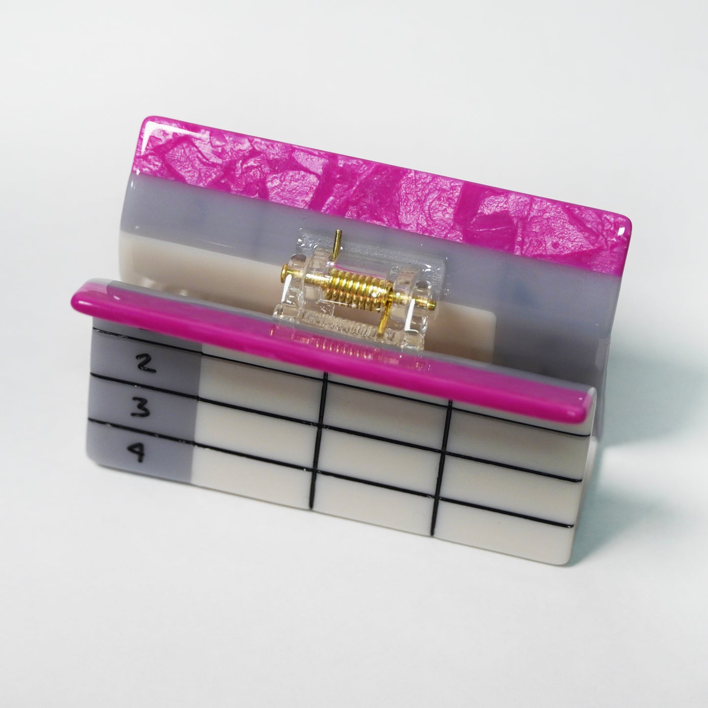 Pink Spreadsheet Hair Claw